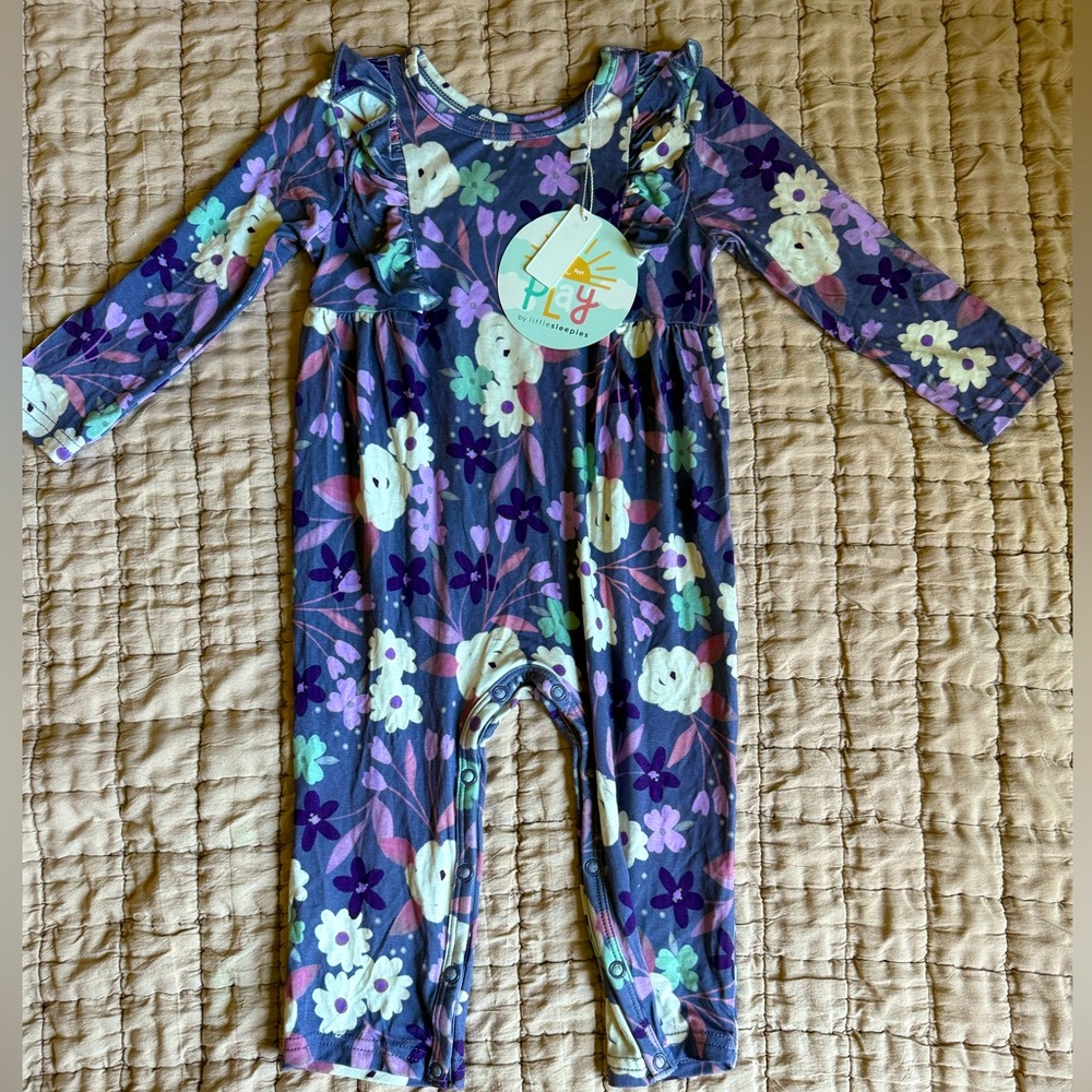 Violet Meadow Little Sleepies Romper 6-12 m
